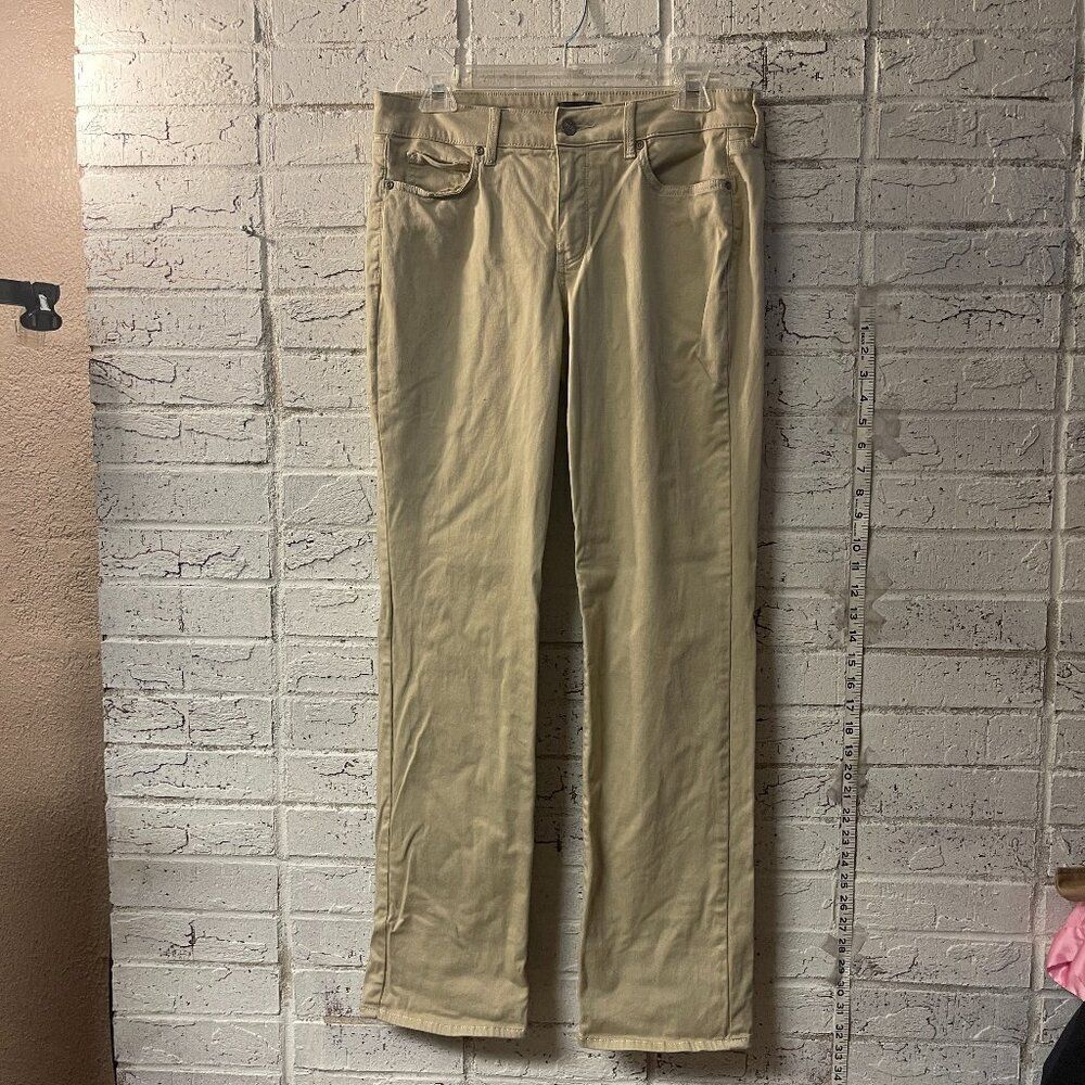 NYDJ Khaki Marilyn Straight LiftXTuck Tech Jeans 8